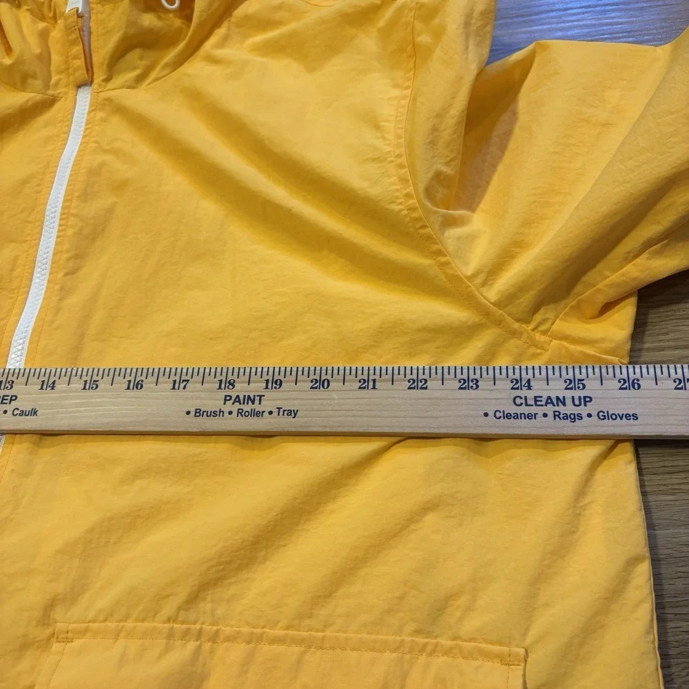 Levi's Hooded Rain Jacket Men's XL Yellow Windbreaker Jacket Full Zip Utility - Picture 13 of 15